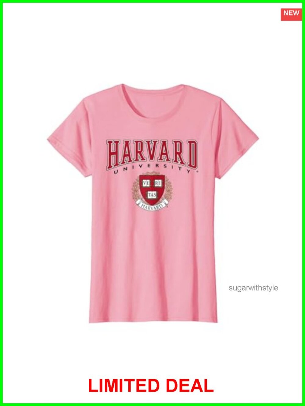 Harvard University Veritas Crest T-Shirt Short Sleeve